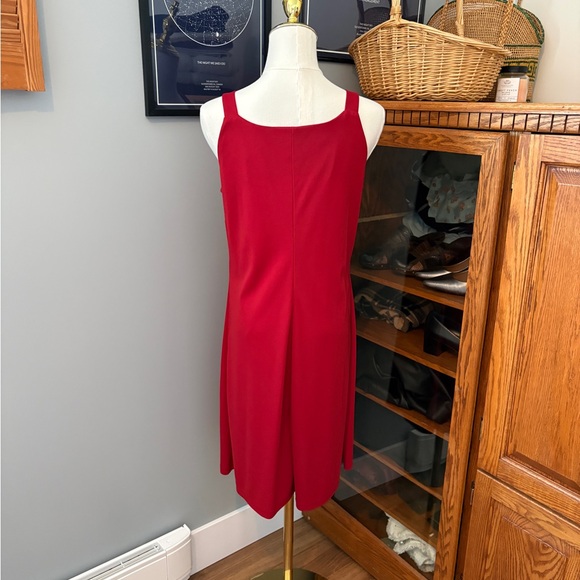 Vintage 90s Red Sleeveless Sheath Dress - Picture 3 of 3
